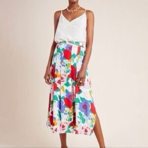 Faithfull The Brand Ava Pleated Floral Midi Skirt